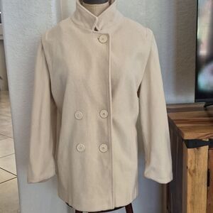 Vtg. Herman Kay  Wool Pea Coat Sz 14 Petite